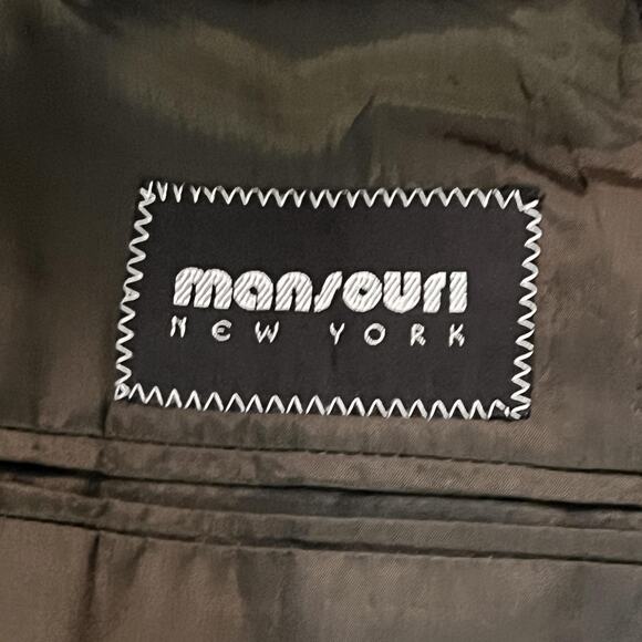 Giorgio Armani Le Collezioni Wool Windowpane Blazer Brown 40R Italy Vintage - Picture 16 of 16